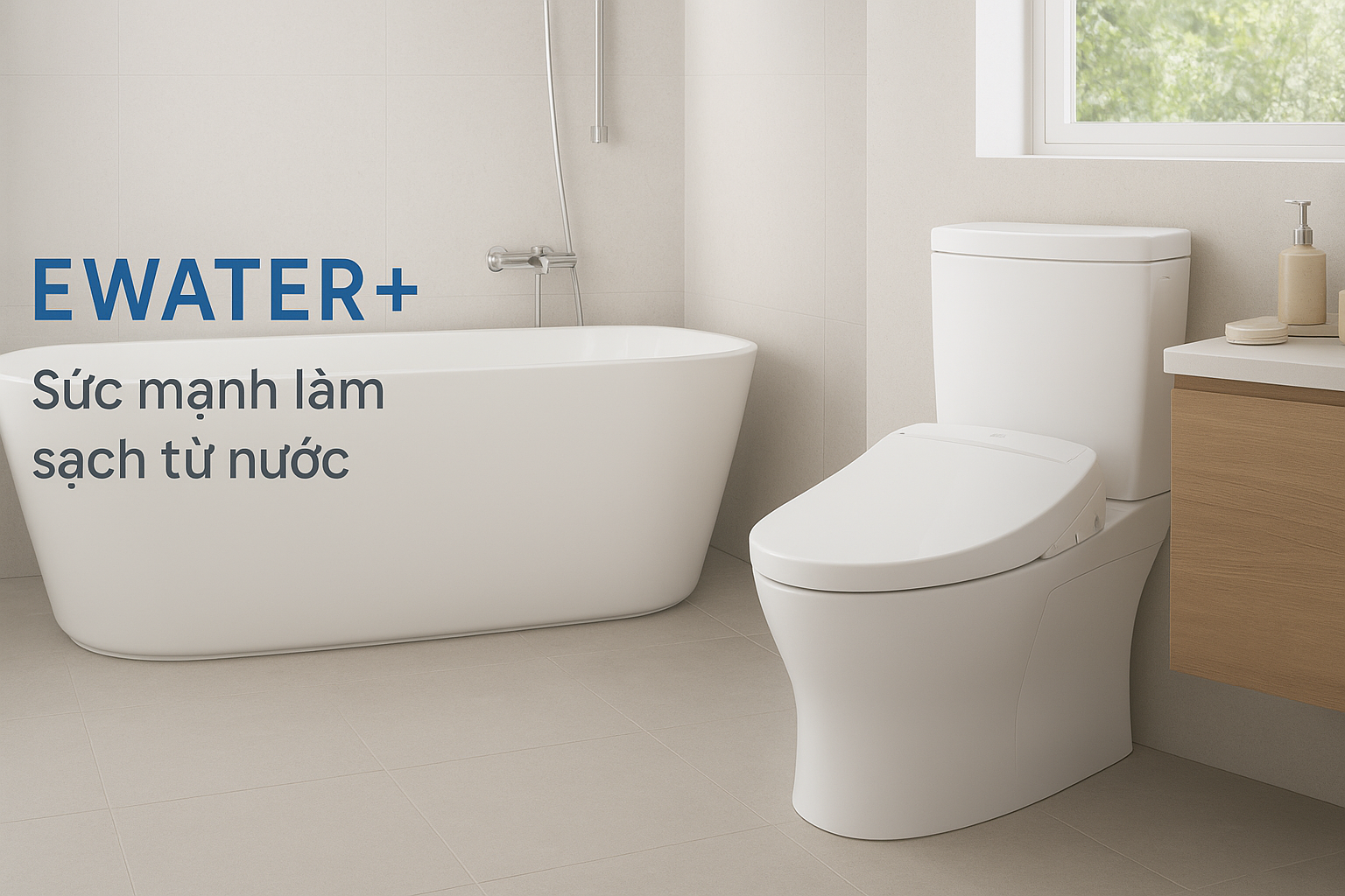 EWATER+: Công Nghệ Giúp BBồn Cầu TOTO Luôn Sạch Khuẩn & Bền Đẹp