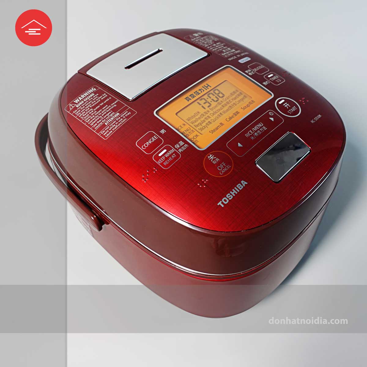 NỒI CƠM ĐIỆN CAO TẦN ÁP, ÁP SUẤT, CHÂN KHÔNG TOSHIBA RC-DS10KR | Đồ Nhật Nội Địa