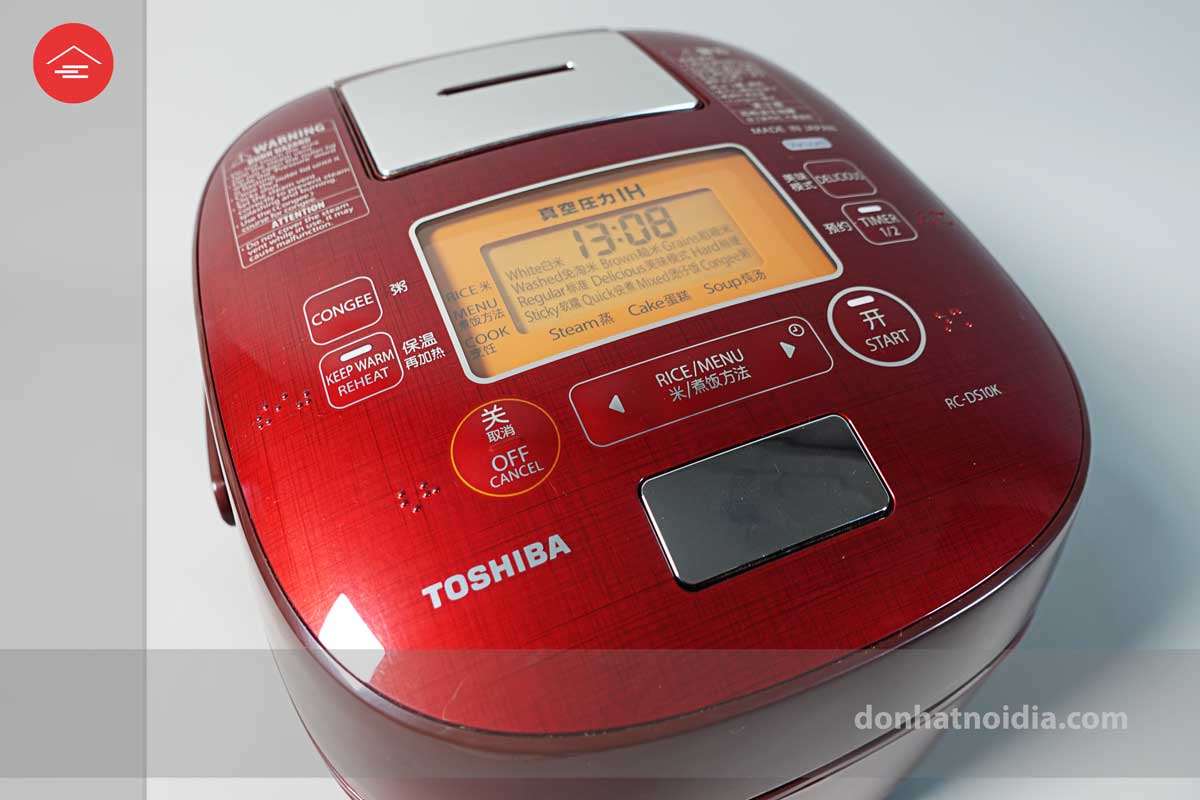 NỒI CƠM ĐIỆN CAO TẦN ÁP, ÁP SUẤT, CHÂN KHÔNG TOSHIBA RC-DS10KR | Đồ Nhật Nội Địa
