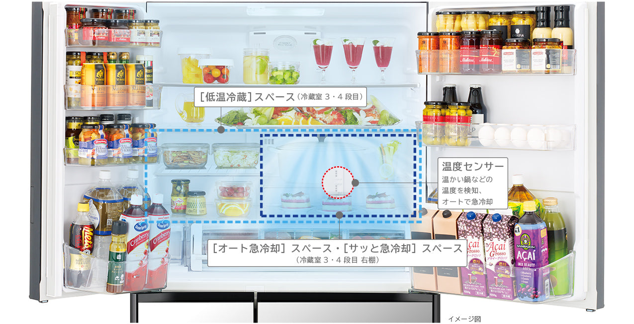 Ngăn mát tủ lạnh Hitachi nội địa Nhật