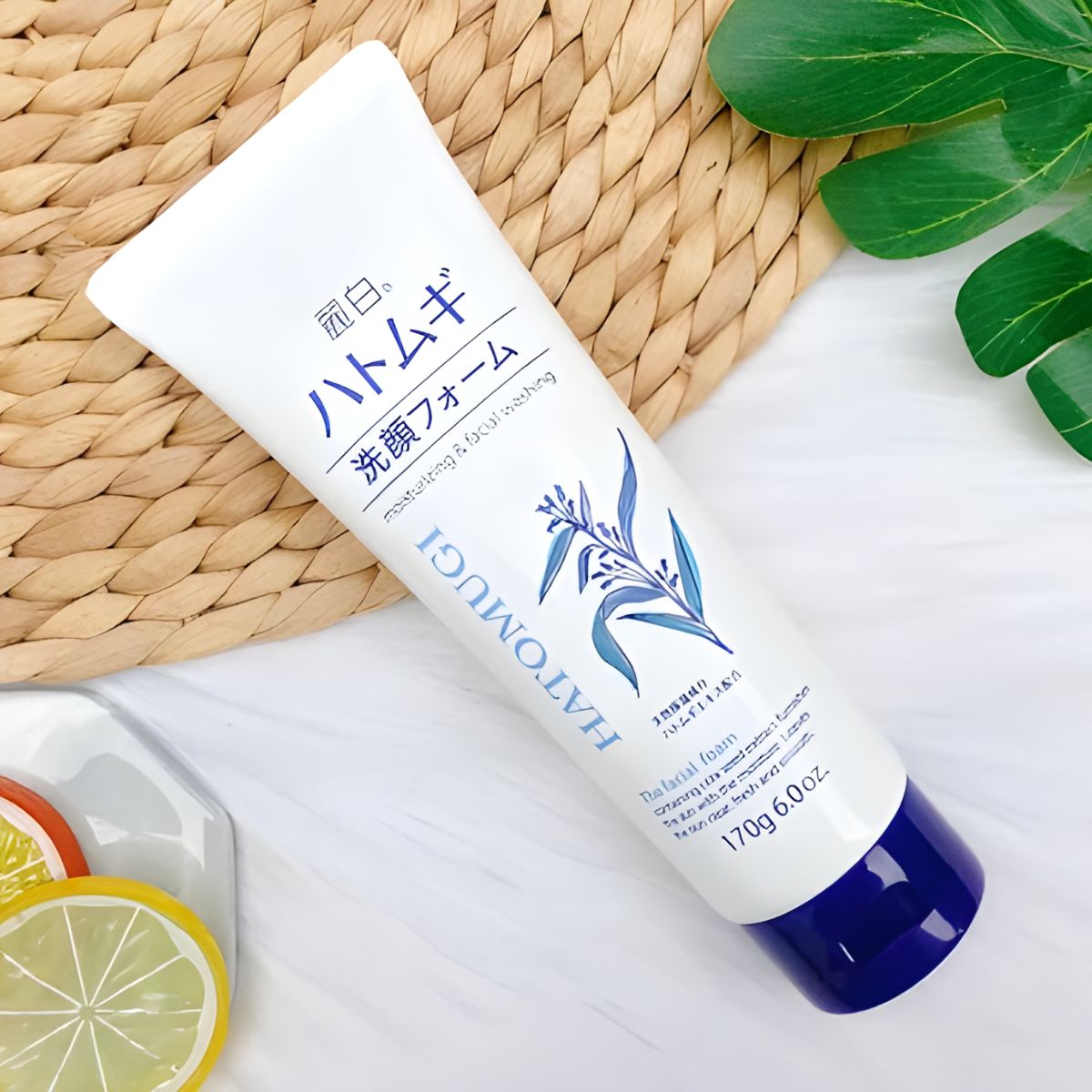 Sữa rửa mặt sáng da Hatomugi 170g| đồ nhật nội địa 
