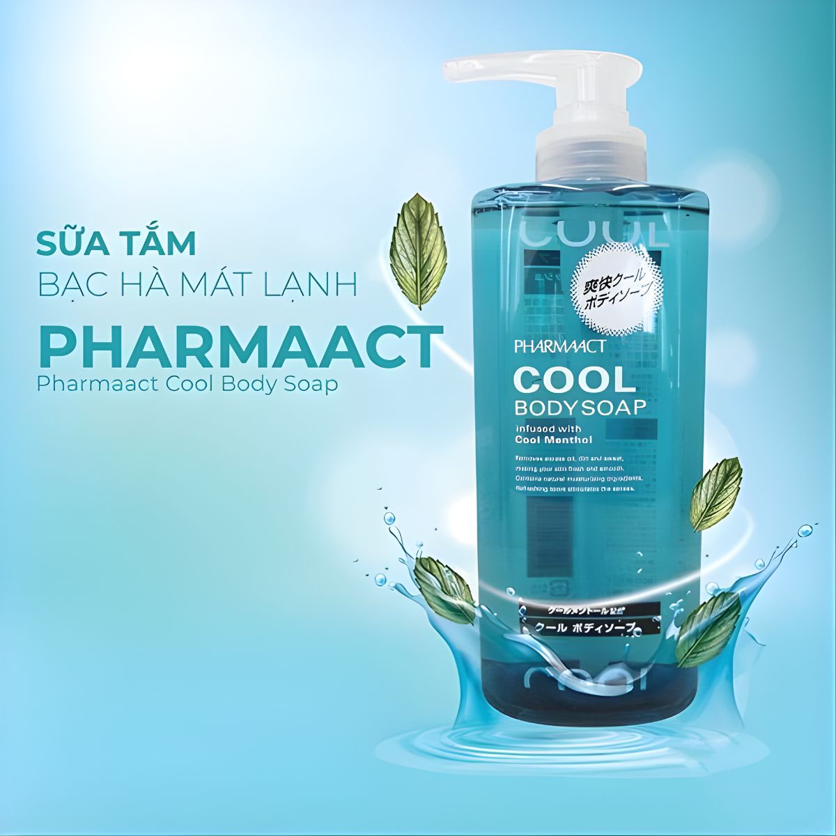 Sữa Tắm Bạc Hà Cho Nam Cool Pharmaact 550ML