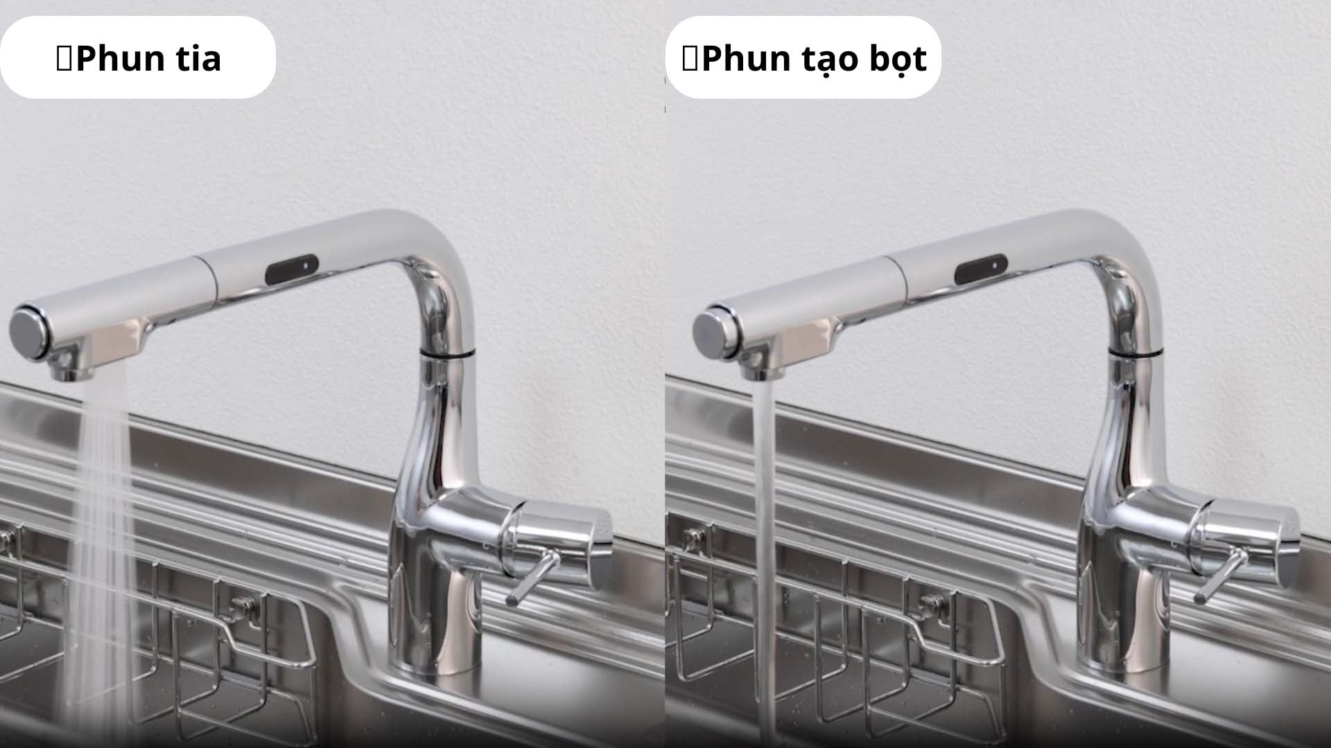 Vòi rửa bát KVK hai chế độ xả