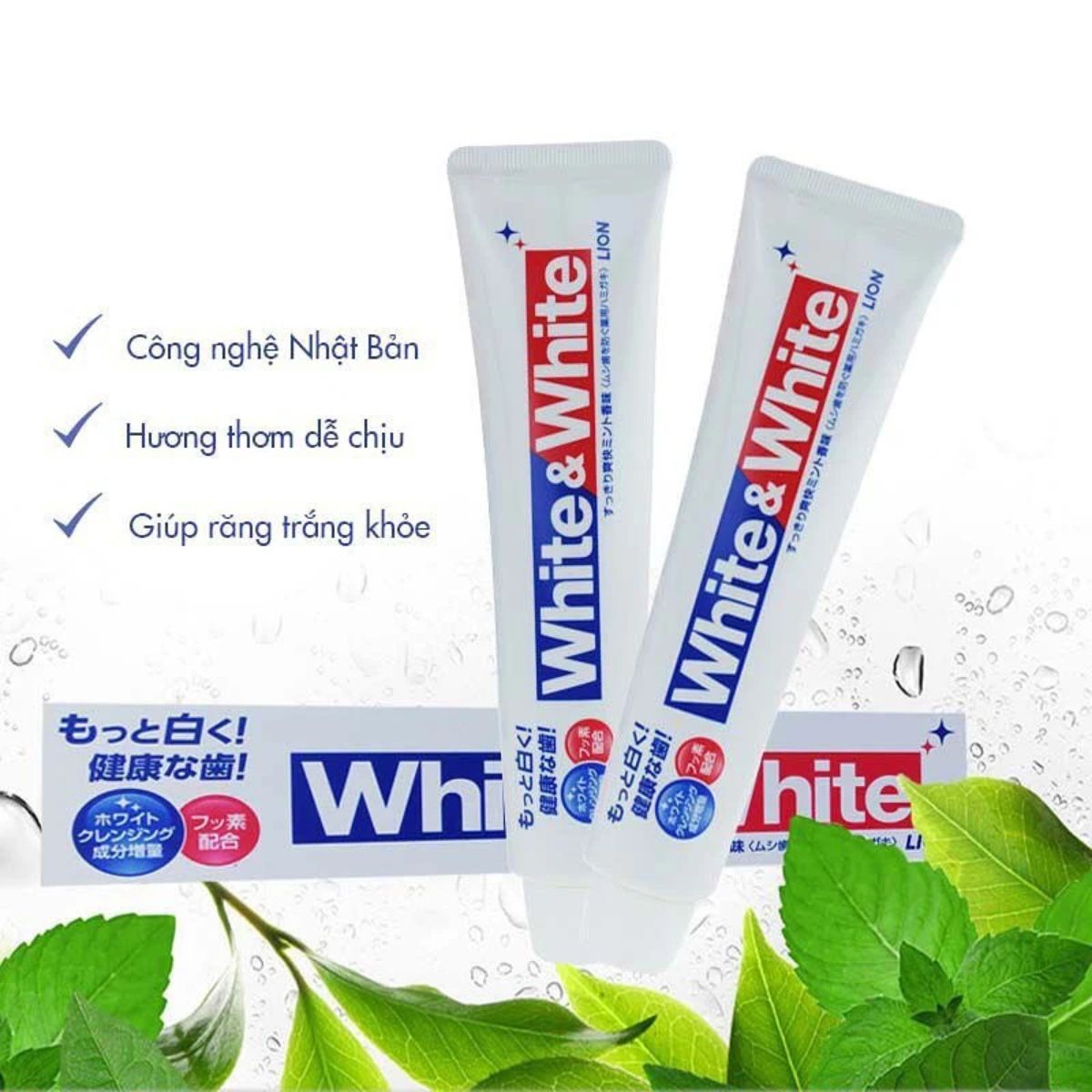 Kem Đánh Răng Trắng Răng White & White 150g | Làm Trắng & Bảo Vệ Răng Miệng