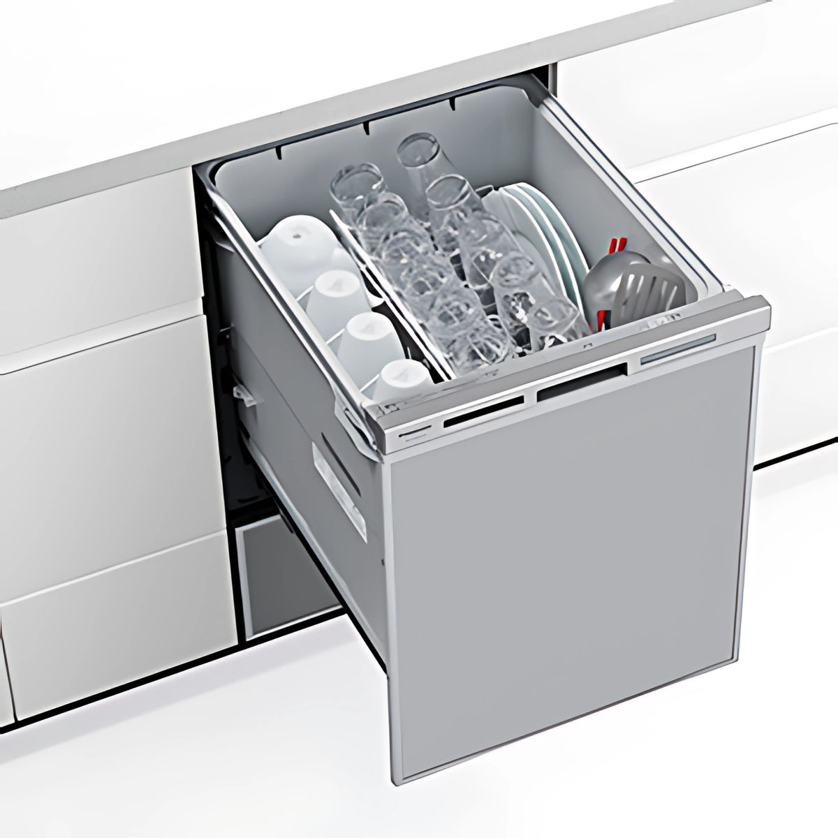 Máy rửa bát âm tủ Panasonic NP-45MD9S nhỏ gọn, thiết kế hiện đại, phù hợp tủ bếp Việt