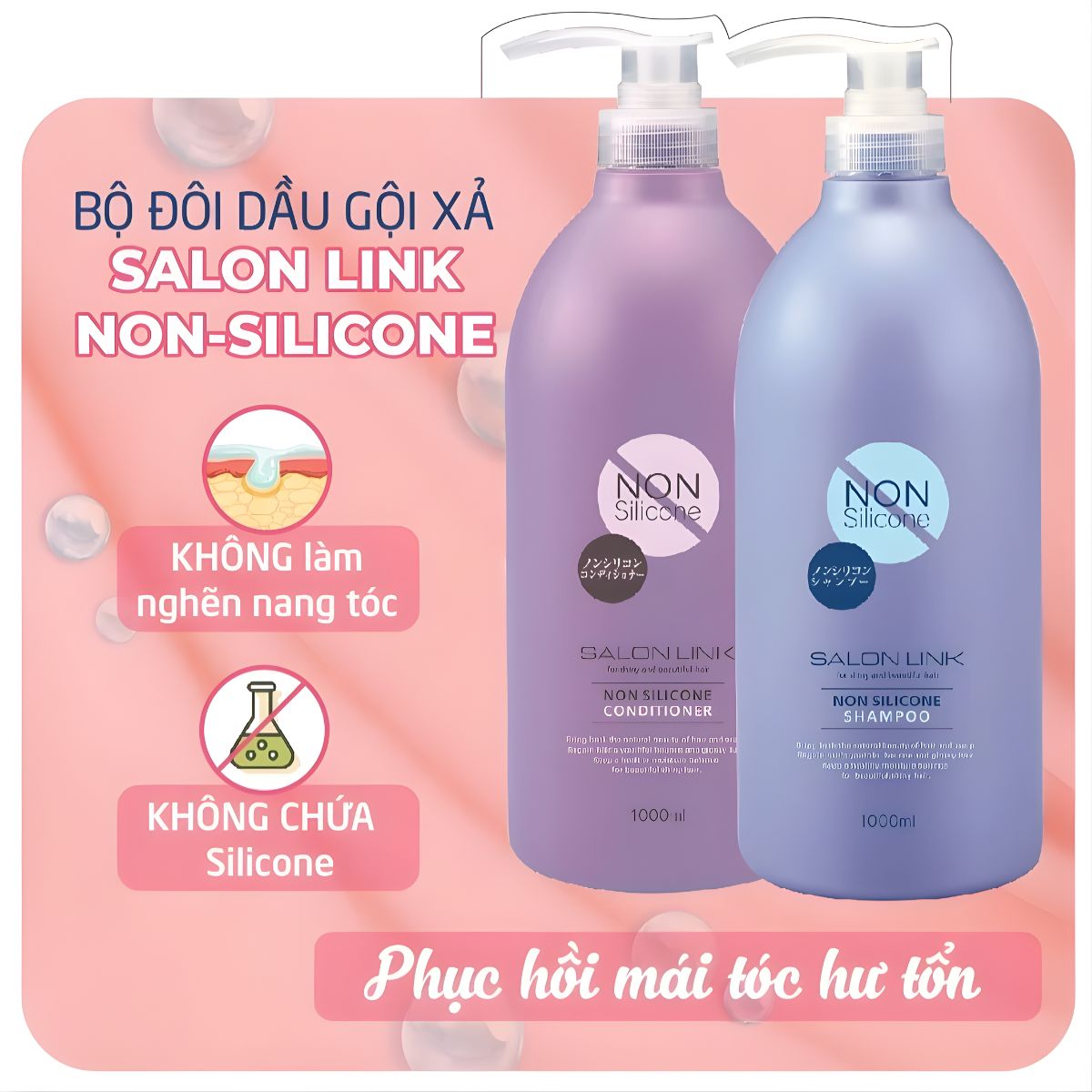 Dầu Gội Salon Link Non Silicone  1000ml
