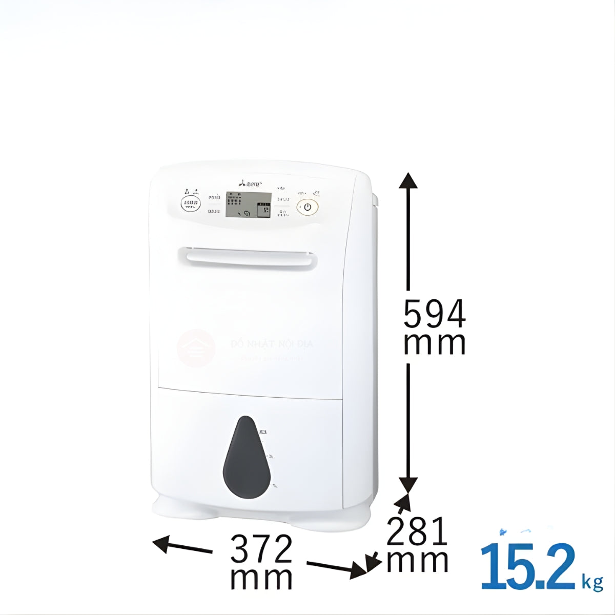 Kích Thước Máy hút ẩm Mitsubishi MJ-P180YX-W | Made in Japan cho phòng <75m²