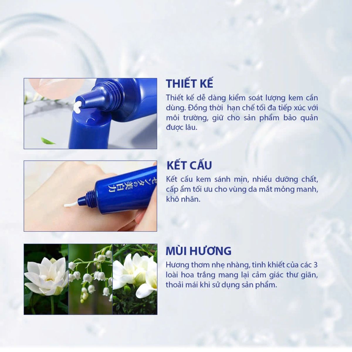Kem Dưỡng Mắt Trị Thâm, Nhăn Vùng Mắt Meishoku