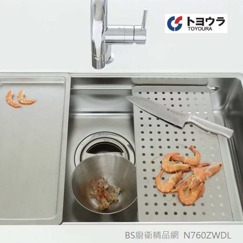 Chậu Rửa Bát Toyoura N760ZWDL-EB | 1 hố | Chậu Rửa Bát Cao Cấp