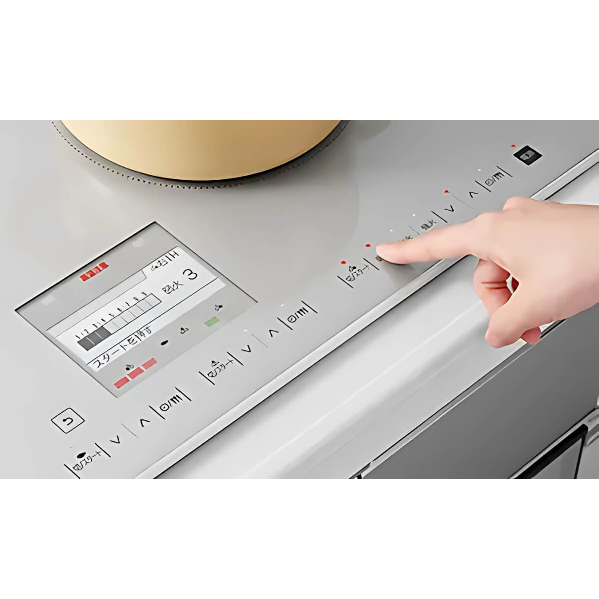 Bếp từ Hitachi HT-N8STWF chính hãng Nhật, 3 vùng nấu, lò nướng, màn hình cảm ứng LCD