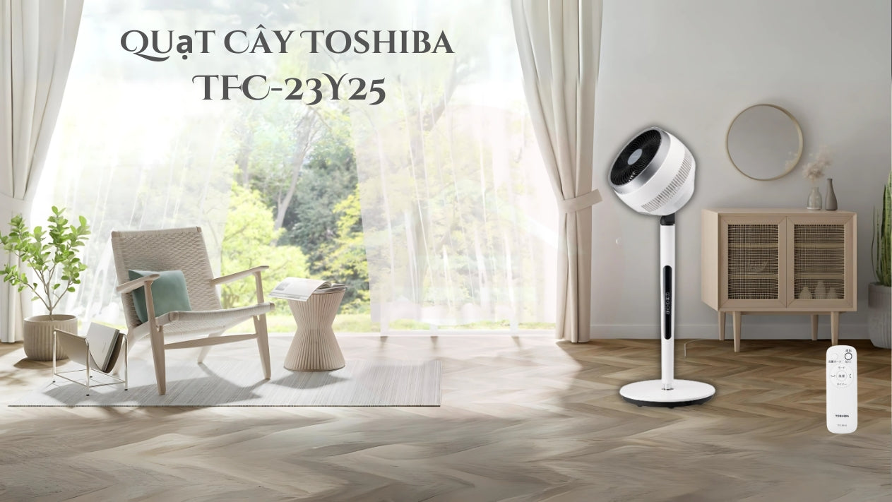 Quạt cây Toshiba TFC-23Y25 | Quạt Nhật | Quạt DC | Đồ Nhật Nội Địa