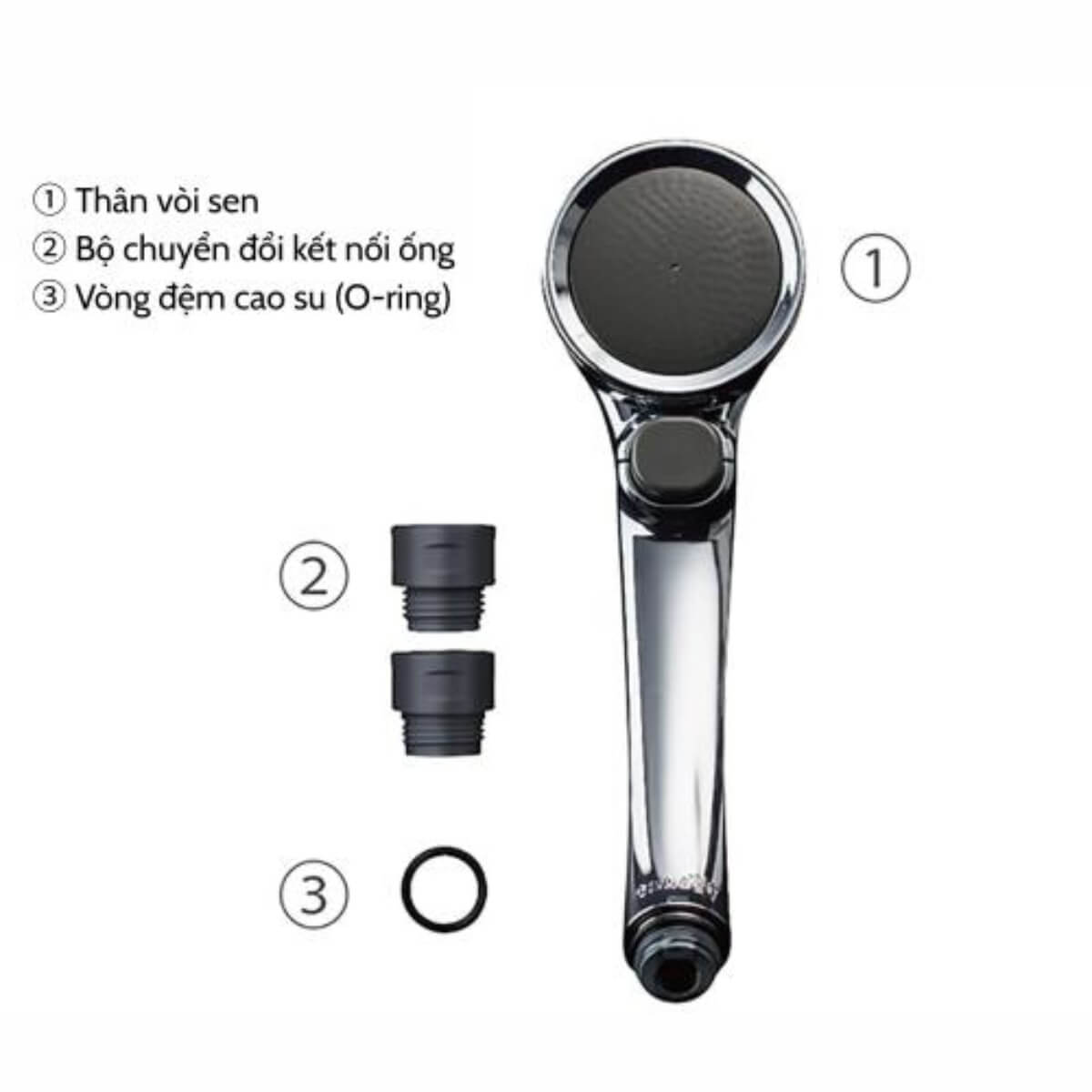 Vòi Sen Tắm Mạ WT Có Nút Dừng Takagi JSB122MAS Chính Hãng