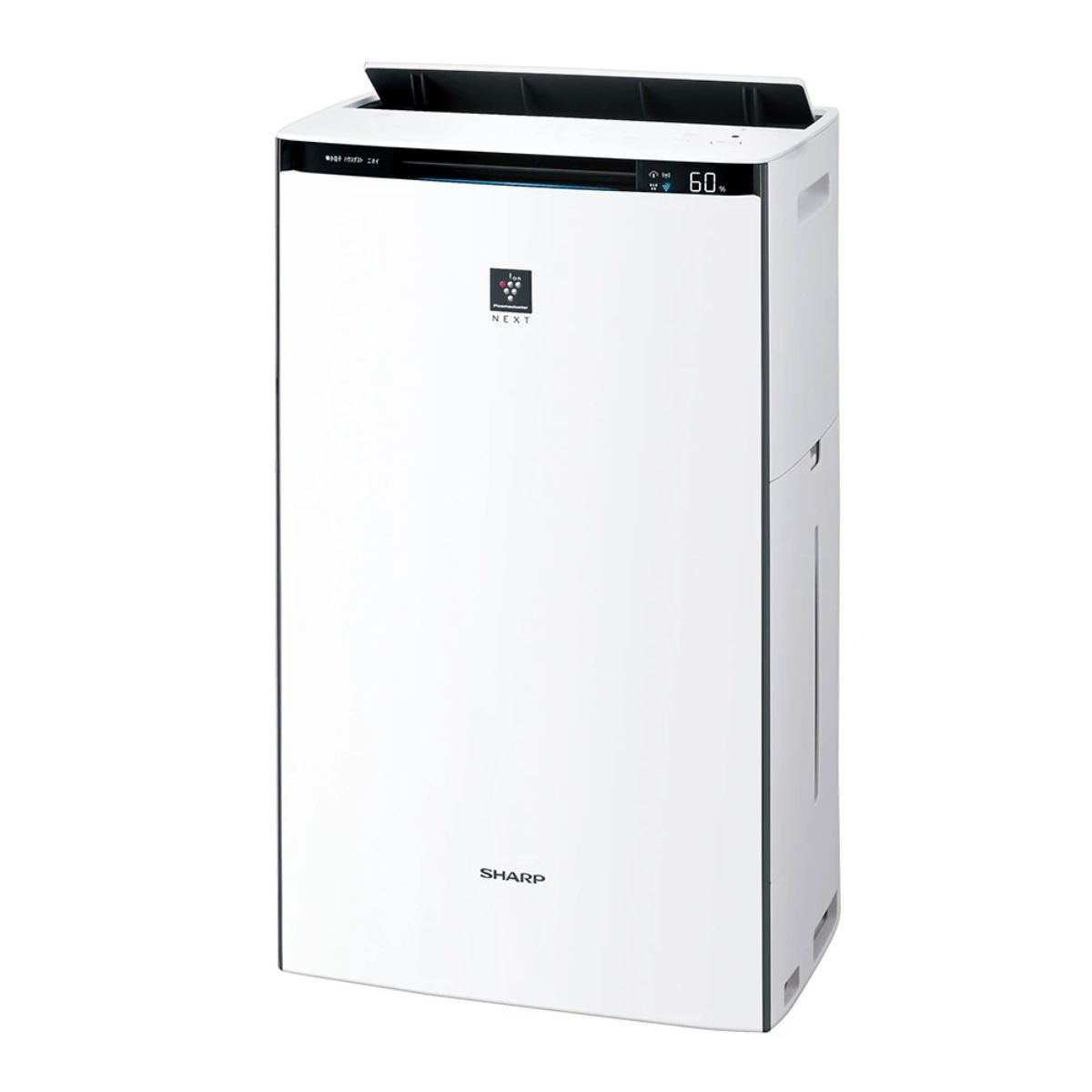 Sharp KI-TX70-W tích hợp Plasmacluster NEXT 50.000 ion/cm³, lọc khí phòng 51m², bù ẩm 750mL/h