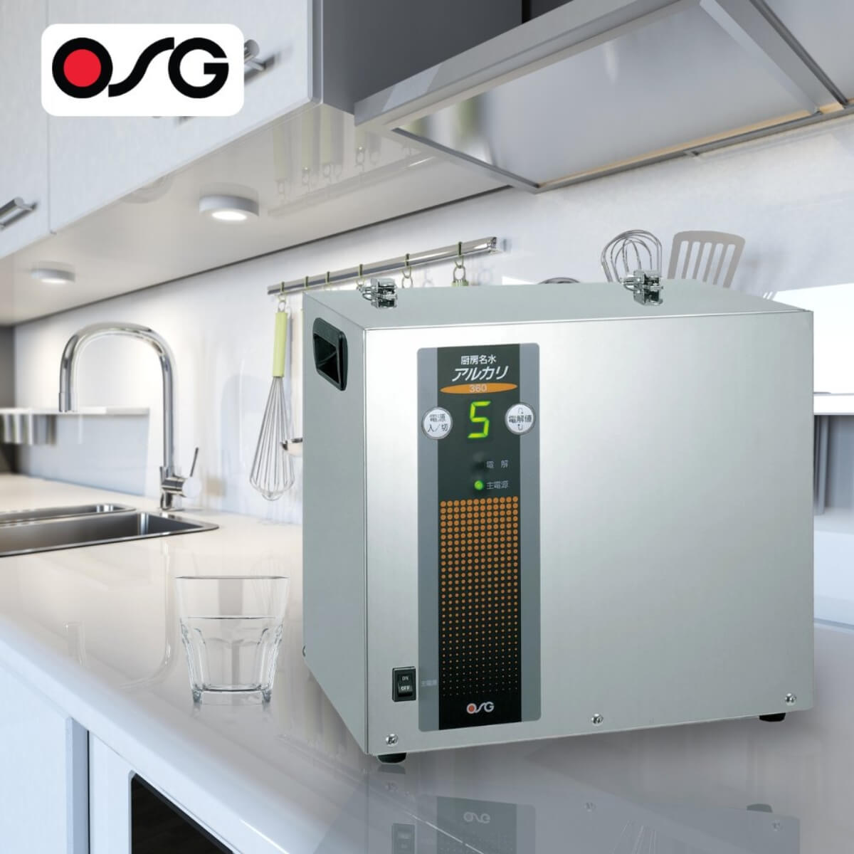 Máy Ion Kiềm Công Nghiệp OSG NDX-360 PLW Cho Nhà Hàng, Khách Sạn