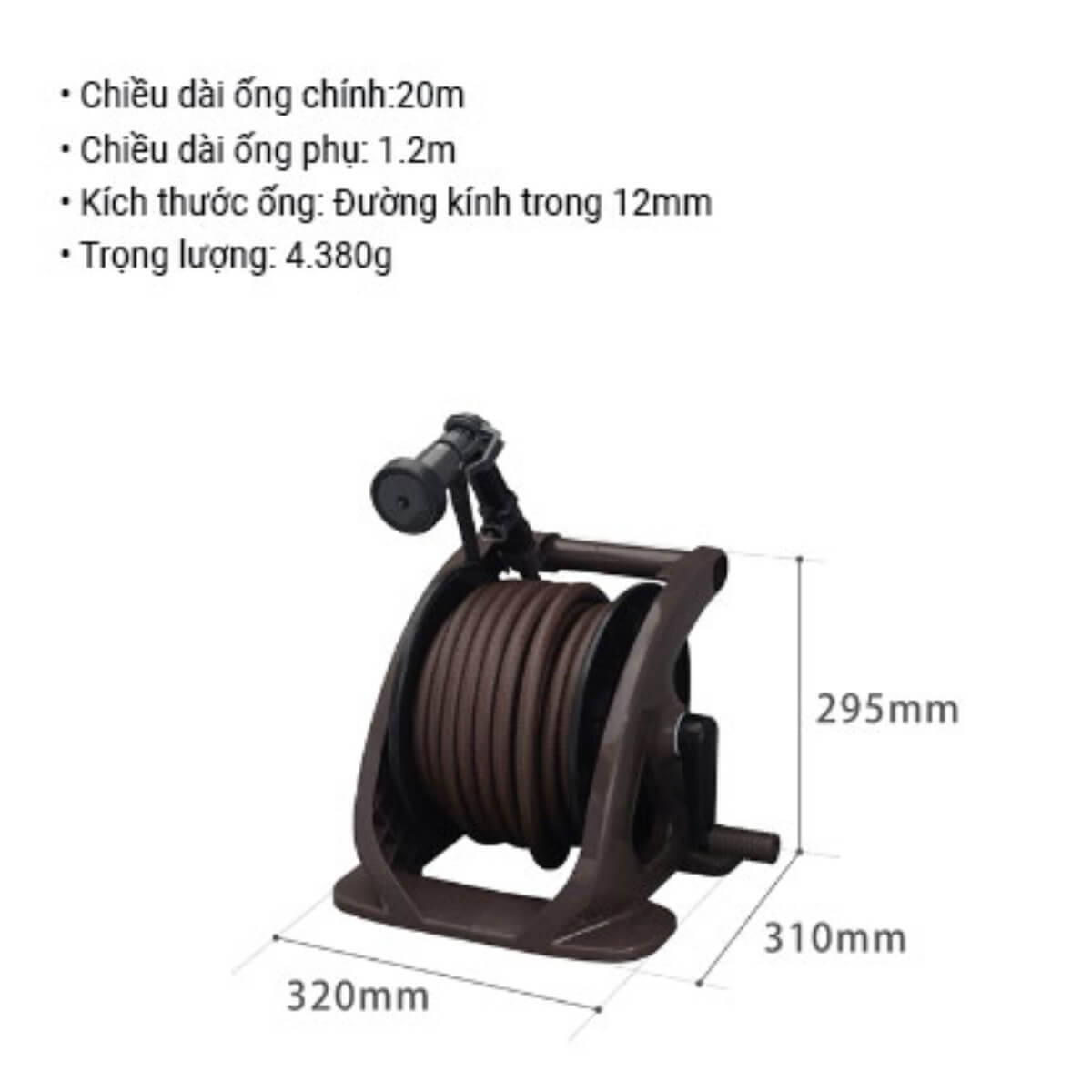Bộ vòi tưới cây Takagi R220TBR Tough 20m
