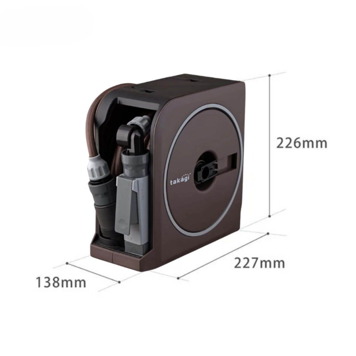 Kích Thước Bộ Vòi Tưới Takagi RM1110BRVN Nano Next 10m – 4 Chế Độ Phun