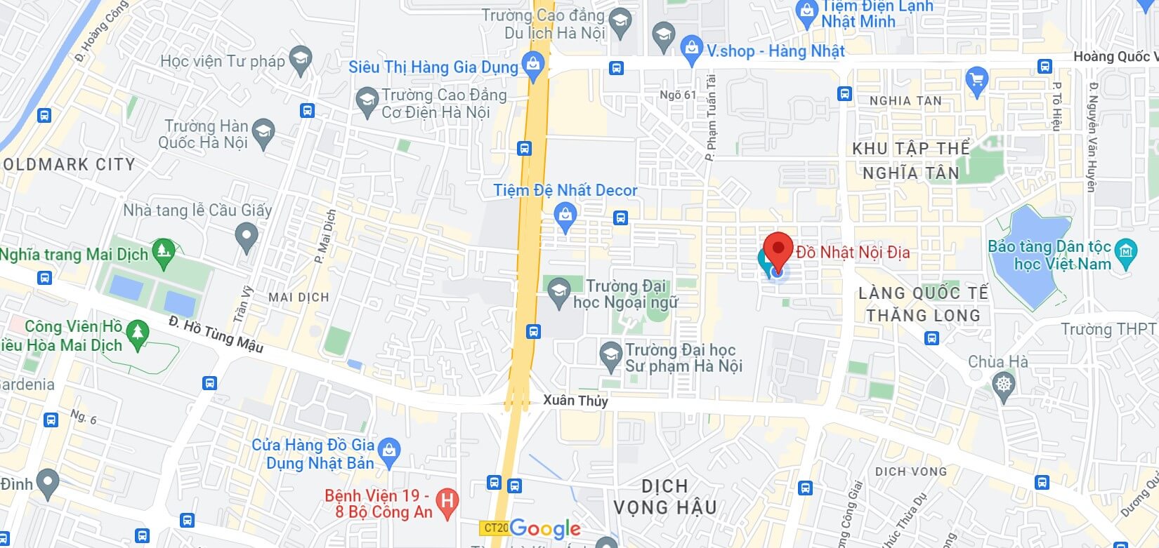 Bản đồ chỉ đường đến cửa hàng đồ Nhật nội địa.