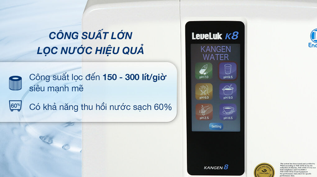 Leveluk K8 công suất lớn lọc nước hiệu quả
