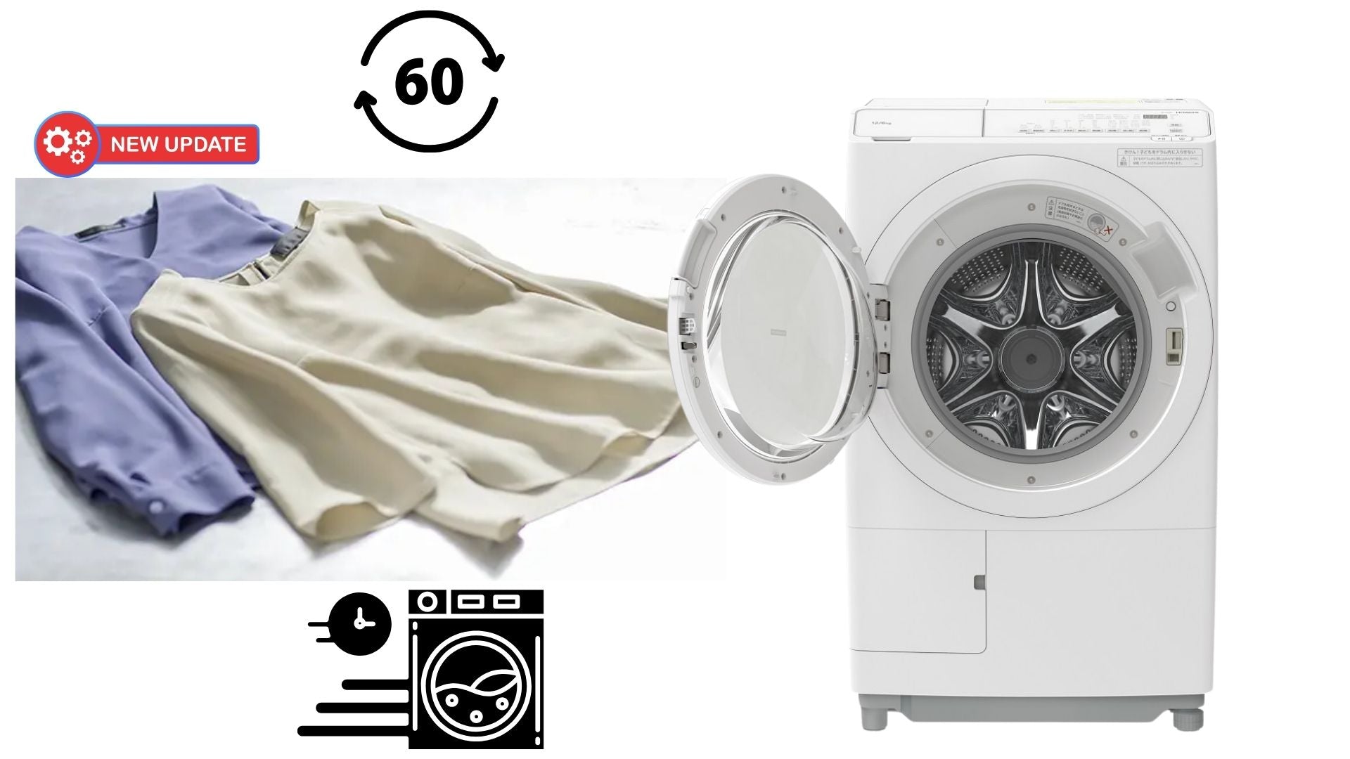 Máy giặt Hitachi BD-SV120K 12kg giặt, 6kg sấy Chế độ “Sợi tổng hợp”