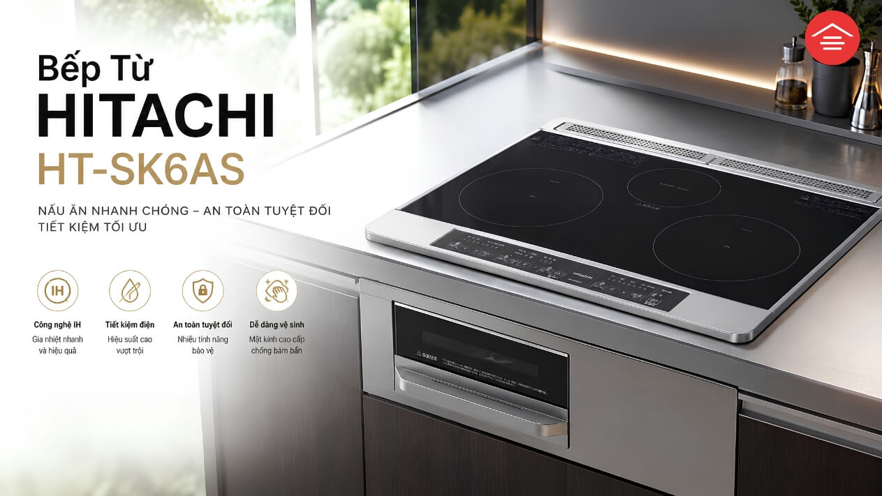 Bếp từ Hitachi HT-SK6AS | Đồ Nhật Nội Địa