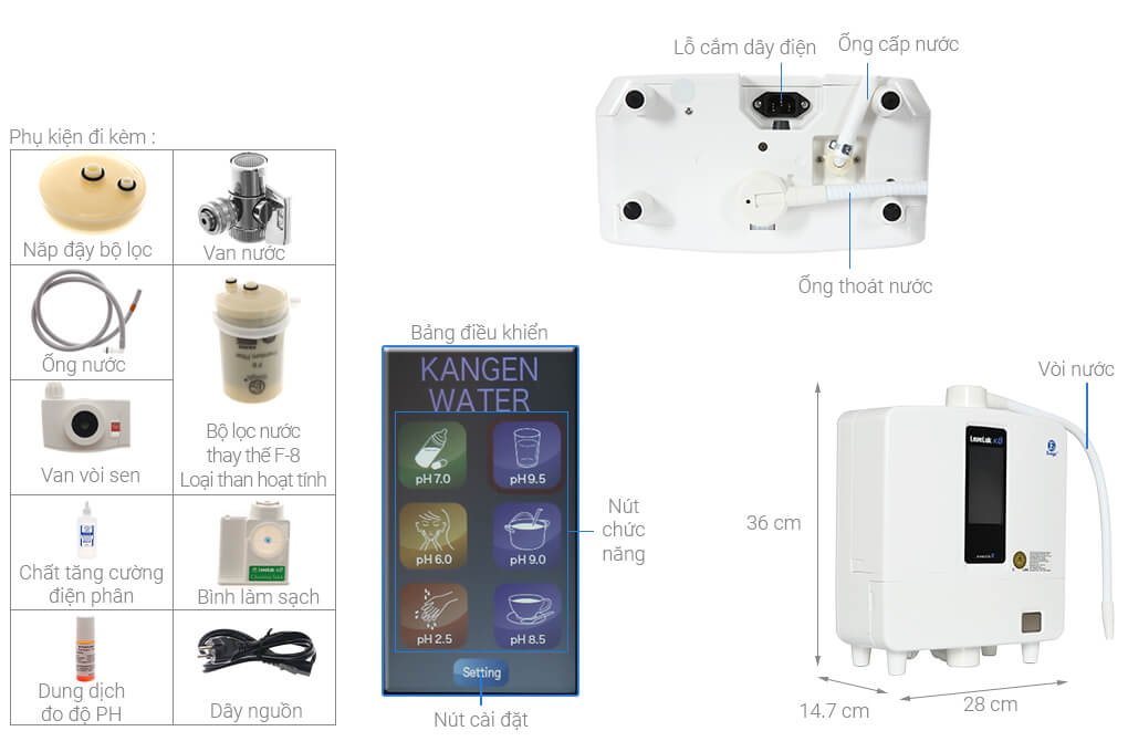 Máy Lọc Nước Ion Kiềm Kangen Enagic LeveLuk K8 | Đồ Nhật Nội Địa