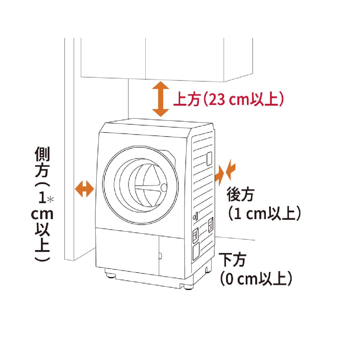 khoảng cách lắp đặt máy giặt Panasonic NA-LX113DL
