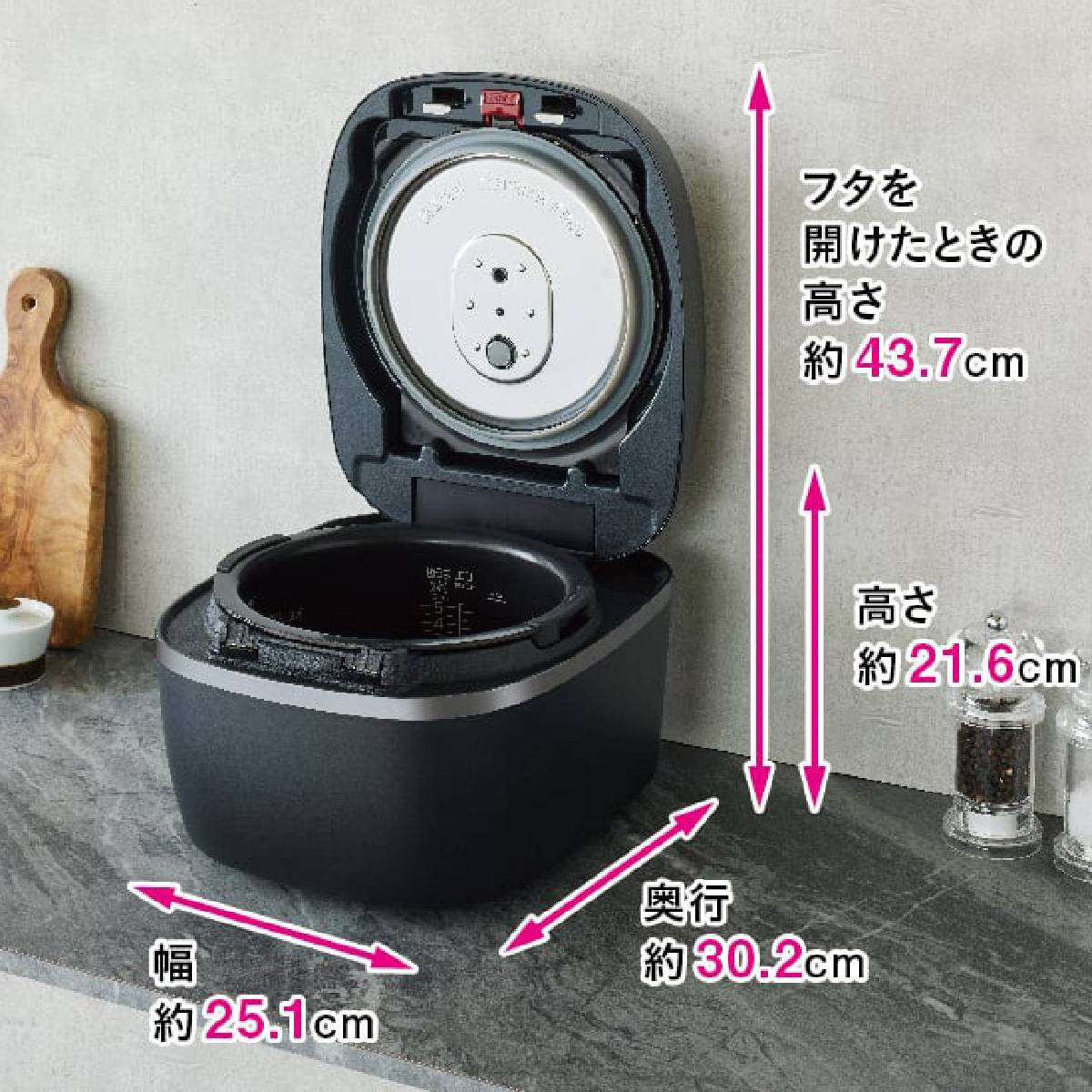 kích thước nồi cơm điện tiger jri-a100