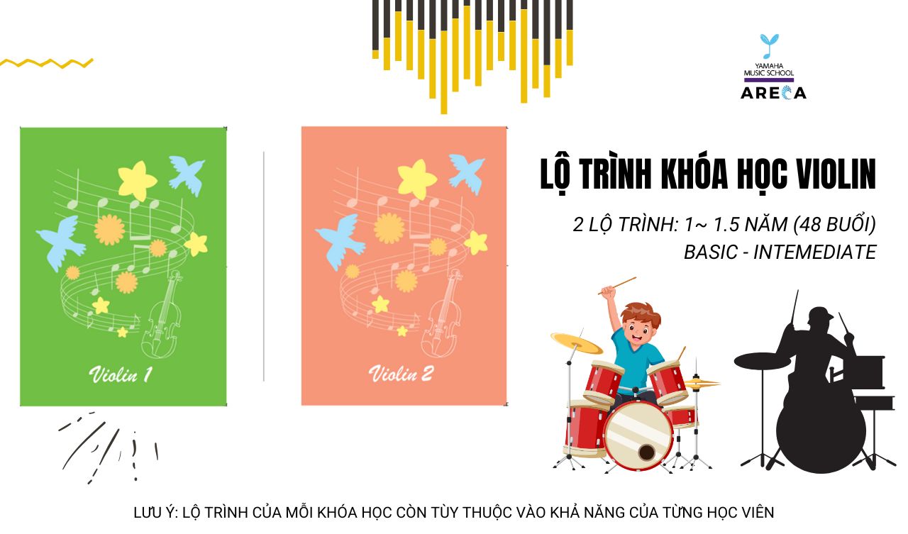 Lộ trình khóa học Violin | Trường Âm Nhạc Yamaha Areca