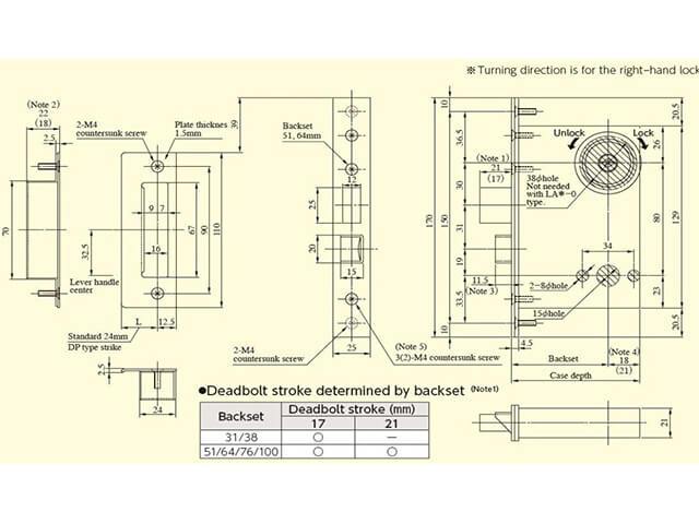 Khóa nhà vệ sinh Miwa U9LA421-8 | Khóa Tay Gạt Made in Japan