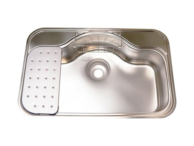 Bồn rửa chén Inox 1 hộc Shigeru GB-DK FS + Thớt lỗ