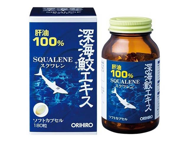 Viên uống dầu gan cá mập Orihiro Squalene Nhật Bản nội địa 180 viên