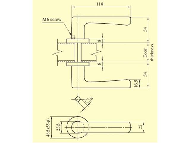 Khóa cửa nhà vệ sinh U9LA53-8 | Khóa cửa Miwa nhập khẩu Nhật