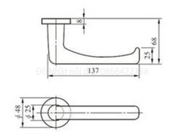 Khóa cửa tay gạt Nhật nội địa Miwa U9LA50-8 | Khóa WC Miwa
