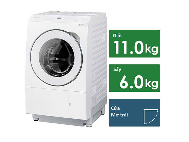 Máy giặt lồng ngang Nhật nội địa Panasonic NA-LX113AL giặt 11kg, sấy 6kg